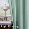 image:imageHVERSAILTEX Linen Curtains Natural Linen SemiSheer Curtains Nickel Grommet Privacy Added Premium Soft Rich Material Linen Curtain Panels for Bedroom  52x84 Inch  TurquoiseSea Mist