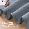 image:imageHVERSAILTEX Linen Curtains Natural Linen SemiSheer Curtains Nickel Grommet Privacy Added Premium Soft Rich Material Linen Curtain Panels for Bedroom  52x84 Inch  TurquoiseDenim