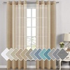 image:imageHVERSAILTEX Linen Curtains Natural Linen SemiSheer Curtains Nickel Grommet Privacy Added Premium Soft Rich Material Linen Curtain Panels for Bedroom  52x84 Inch  TurquoiseTaffy