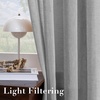 image:imageHVERSAILTEX Linen Curtains Natural Linen SemiSheer Curtains Nickel Grommet Privacy Added Premium Soft Rich Material Linen Curtain Panels for Bedroom  52x84 Inch  TurquoiseDove