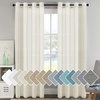 image:imageHVERSAILTEX Linen Curtains Natural Linen SemiSheer Curtains Nickel Grommet Privacy Added Premium Soft Rich Material Linen Curtain Panels for Bedroom  52x84 Inch  TurquoiseIvory