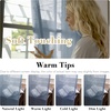 image:imageHVERSAILTEX Linen Curtains Natural Linen SemiSheer Curtains Nickel Grommet Privacy Added Premium Soft Rich Material Linen Curtain Panels for Bedroom  52x84 Inch  TurquoiseDenim