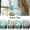 image:imageHVERSAILTEX Linen Curtains Natural Linen SemiSheer Curtains Nickel Grommet Privacy Added Premium Soft Rich Material Linen Curtain Panels for Bedroom  52x84 Inch  TurquoiseSea Mist