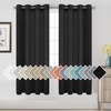 image:imageHVERSAILTEX Linen Curtains Natural Linen SemiSheer Curtains Nickel Grommet Privacy Added Premium Soft Rich Material Linen Curtain Panels for Bedroom  52x84 Inch  TurquoiseBlack