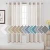 image:imageHVERSAILTEX Linen Curtains Natural Linen SemiSheer Curtains Nickel Grommet Privacy Added Premium Soft Rich Material Linen Curtain Panels for Bedroom  52x84 Inch  TurquoiseNatural