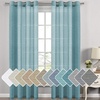 image:imageHVERSAILTEX Linen Curtains Natural Linen SemiSheer Curtains Nickel Grommet Privacy Added Premium Soft Rich Material Linen Curtain Panels for Bedroom  52x84 Inch  TurquoiseTurquoise
