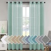 image:imageHVERSAILTEX Linen Curtains Natural Linen SemiSheer Curtains Nickel Grommet Privacy Added Premium Soft Rich Material Linen Curtain Panels for Bedroom  52x84 Inch  TurquoiseSea Mist