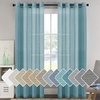 image:imageHVERSAILTEX Linen Curtains Natural Linen SemiSheer Curtains Nickel Grommet Privacy Added Premium Soft Rich Material Linen Curtain Panels for Bedroom  52x84 Inch  TurquoiseTurquoise