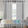 image:imageHVERSAILTEX Linen Curtains Natural Linen SemiSheer Curtains Nickel Grommet Privacy Added Premium Soft Rich Material Linen Curtain Panels for Bedroom  52x84 Inch  TurquoiseDove