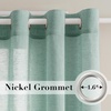 image:imageHVERSAILTEX Linen Curtains Natural Linen SemiSheer Curtains Nickel Grommet Privacy Added Premium Soft Rich Material Linen Curtain Panels for Bedroom  52x84 Inch  TurquoiseSea Mist