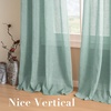 image:imageHVERSAILTEX Linen Curtains Natural Linen SemiSheer Curtains Nickel Grommet Privacy Added Premium Soft Rich Material Linen Curtain Panels for Bedroom  52x84 Inch  TurquoiseSea Mist