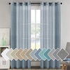 image:imageHVERSAILTEX Linen Curtains Natural Linen SemiSheer Curtains Nickel Grommet Privacy Added Premium Soft Rich Material Linen Curtain Panels for Bedroom  52x84 Inch  TurquoiseDenim