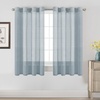 image:imageHVERSAILTEX Linen Curtains Natural Linen SemiSheer Curtains Nickel Grommet Privacy Added Premium Soft Rich Material Linen Curtain Panels for Bedroom  52x84 Inch  TurquoiseTeal