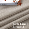 image:imageHVERSAILTEX Linen Curtains Natural Linen SemiSheer Curtains Nickel Grommet Privacy Added Premium Soft Rich Material Linen Curtain Panels for Bedroom  52x84 Inch  TurquoiseTaupe