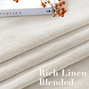 image:imageHVERSAILTEX Linen Curtains Natural Linen SemiSheer Curtains Nickel Grommet Privacy Added Premium Soft Rich Material Linen Curtain Panels for Bedroom  52x84 Inch  TurquoiseNatural