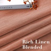 image:imageHVERSAILTEX Linen Curtains Natural Linen SemiSheer Curtains Nickel Grommet Privacy Added Premium Soft Rich Material Linen Curtain Panels for Bedroom  52x84 Inch  TurquoiseTerracotta