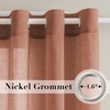 image:imageHVERSAILTEX Linen Curtains Natural Linen SemiSheer Curtains Nickel Grommet Privacy Added Premium Soft Rich Material Linen Curtain Panels for Bedroom  52x84 Inch  TurquoiseTerracotta