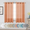 image:imageHVERSAILTEX Linen Curtains Natural Linen SemiSheer Curtains Nickel Grommet Privacy Added Premium Soft Rich Material Linen Curtain Panels for Bedroom  52x84 Inch  TurquoiseOrange