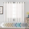 image:imageHVERSAILTEX Linen Curtains Natural Linen SemiSheer Curtains Nickel Grommet Privacy Added Premium Soft Rich Material Linen Curtain Panels for Bedroom  52x84 Inch  TurquoiseWhite
