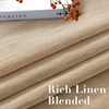 image:imageHVERSAILTEX Linen Curtains Natural Linen SemiSheer Curtains Nickel Grommet Privacy Added Premium Soft Rich Material Linen Curtain Panels for Bedroom  52x84 Inch  TurquoiseTaffy