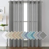 image:imageHVERSAILTEX Linen Curtains Natural Linen SemiSheer Curtains Nickel Grommet Privacy Added Premium Soft Rich Material Linen Curtain Panels for Bedroom  52x84 Inch  TurquoiseCharcoal Grey