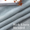 image:imageHVERSAILTEX Linen Curtains Natural Linen SemiSheer Curtains Nickel Grommet Privacy Added Premium Soft Rich Material Linen Curtain Panels for Bedroom  52x84 Inch  TurquoiseTeal