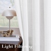 image:imageHVERSAILTEX Linen Curtains Natural Linen SemiSheer Curtains Nickel Grommet Privacy Added Premium Soft Rich Material Linen Curtain Panels for Bedroom  52x84 Inch  TurquoisePure White