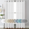 image:imageHVERSAILTEX Linen Curtains Natural Linen SemiSheer Curtains Nickel Grommet Privacy Added Premium Soft Rich Material Linen Curtain Panels for Bedroom  52x84 Inch  TurquoisePure White