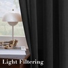 image:imageHVERSAILTEX Linen Curtains Natural Linen SemiSheer Curtains Nickel Grommet Privacy Added Premium Soft Rich Material Linen Curtain Panels for Bedroom  52x84 Inch  TurquoiseBlack