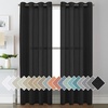 image:imageHVERSAILTEX Linen Curtains Natural Linen SemiSheer Curtains Nickel Grommet Privacy Added Premium Soft Rich Material Linen Curtain Panels for Bedroom  52x84 Inch  TurquoiseBlack