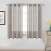 image:imageHVERSAILTEX Linen Curtains Natural Linen SemiSheer Curtains Nickel Grommet Privacy Added Premium Soft Rich Material Linen Curtain Panels for Bedroom  52x84 Inch  TurquoiseTaupe