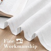image:imageHVERSAILTEX Linen Curtains Natural Linen SemiSheer Curtains Nickel Grommet Privacy Added Premium Soft Rich Material Linen Curtain Panels for Bedroom  52x84 Inch  TurquoisePure White