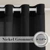 image:imageHVERSAILTEX Linen Curtains Natural Linen SemiSheer Curtains Nickel Grommet Privacy Added Premium Soft Rich Material Linen Curtain Panels for Bedroom  52x84 Inch  TurquoiseBlack