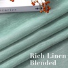 image:imageHVERSAILTEX Linen Curtains Natural Linen SemiSheer Curtains Nickel Grommet Privacy Added Premium Soft Rich Material Linen Curtain Panels for Bedroom  52x84 Inch  TurquoiseSea Mist
