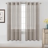 image:imageHVERSAILTEX Linen Curtains Natural Linen SemiSheer Curtains Nickel Grommet Privacy Added Premium Soft Rich Material Linen Curtain Panels for Bedroom  52x84 Inch  TurquoiseTaupe