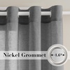 image:imageHVERSAILTEX Linen Curtains Natural Linen SemiSheer Curtains Nickel Grommet Privacy Added Premium Soft Rich Material Linen Curtain Panels for Bedroom  52x84 Inch  TurquoiseCharcoal Grey