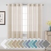 image:imageHVERSAILTEX Linen Curtains Natural Linen SemiSheer Curtains Nickel Grommet Privacy Added Premium Soft Rich Material Linen Curtain Panels for Bedroom  52x84 Inch  TurquoiseLinen