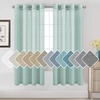 image:imageHVERSAILTEX Linen Curtains Natural Linen SemiSheer Curtains Nickel Grommet Privacy Added Premium Soft Rich Material Linen Curtain Panels for Bedroom  52x84 Inch  TurquoiseSea Mist