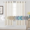 image:imageHVERSAILTEX Linen Curtains Natural Linen SemiSheer Curtains Nickel Grommet Privacy Added Premium Soft Rich Material Linen Curtain Panels for Bedroom  52x84 Inch  TurquoiseIvory