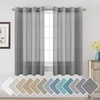 image:imageHVERSAILTEX Linen Curtains Natural Linen SemiSheer Curtains Nickel Grommet Privacy Added Premium Soft Rich Material Linen Curtain Panels for Bedroom  52x84 Inch  TurquoiseCharcoal Grey
