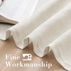 image:imageHVERSAILTEX Linen Curtains Natural Linen SemiSheer Curtains Nickel Grommet Privacy Added Premium Soft Rich Material Linen Curtain Panels for Bedroom  52x84 Inch  TurquoiseIvory