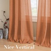 image:imageHVERSAILTEX Linen Curtains Natural Linen SemiSheer Curtains Nickel Grommet Privacy Added Premium Soft Rich Material Linen Curtain Panels for Bedroom  52x84 Inch  TurquoiseOrange