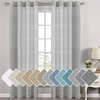 image:imageHVERSAILTEX Linen Curtains Natural Linen SemiSheer Curtains Nickel Grommet Privacy Added Premium Soft Rich Material Linen Curtain Panels for Bedroom  52x84 Inch  TurquoiseGrey