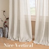 image:imageHVERSAILTEX Linen Curtains Natural Linen SemiSheer Curtains Nickel Grommet Privacy Added Premium Soft Rich Material Linen Curtain Panels for Bedroom  52x84 Inch  TurquoiseNatural