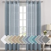image:imageHVERSAILTEX Linen Curtains Natural Linen SemiSheer Curtains Nickel Grommet Privacy Added Premium Soft Rich Material Linen Curtain Panels for Bedroom  52x84 Inch  TurquoiseDenim