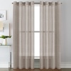 image:imageHVERSAILTEX Linen Curtains Natural Linen SemiSheer Curtains Nickel Grommet Privacy Added Premium Soft Rich Material Linen Curtain Panels for Bedroom  52x84 Inch  TurquoiseTaupe