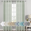image:imageHVERSAILTEX Linen Curtains Natural Linen SemiSheer Curtains Nickel Grommet Privacy Added Premium Soft Rich Material Linen Curtain Panels for Bedroom  52x84 Inch  TurquoiseSage