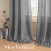 image:imageHVERSAILTEX Linen Curtains Natural Linen SemiSheer Curtains Nickel Grommet Privacy Added Premium Soft Rich Material Linen Curtain Panels for Bedroom  52x84 Inch  TurquoiseCharcoal Grey
