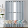 image:imageHVERSAILTEX Linen Curtains Natural Linen SemiSheer Curtains Nickel Grommet Privacy Added Premium Soft Rich Material Linen Curtain Panels for Bedroom  52x84 Inch  TurquoiseTeal
