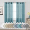 image:imageHVERSAILTEX Linen Curtains Natural Linen SemiSheer Curtains Nickel Grommet Privacy Added Premium Soft Rich Material Linen Curtain Panels for Bedroom  52x84 Inch  TurquoiseTurquoise